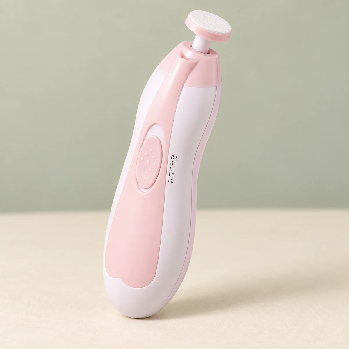 Pink nail file slider with two speeds and two rotation directions